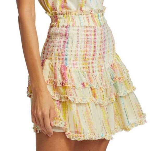 HEMANT& NANDITA Tie-Dye Mini Skirt Size Small - Picture 2 of 8